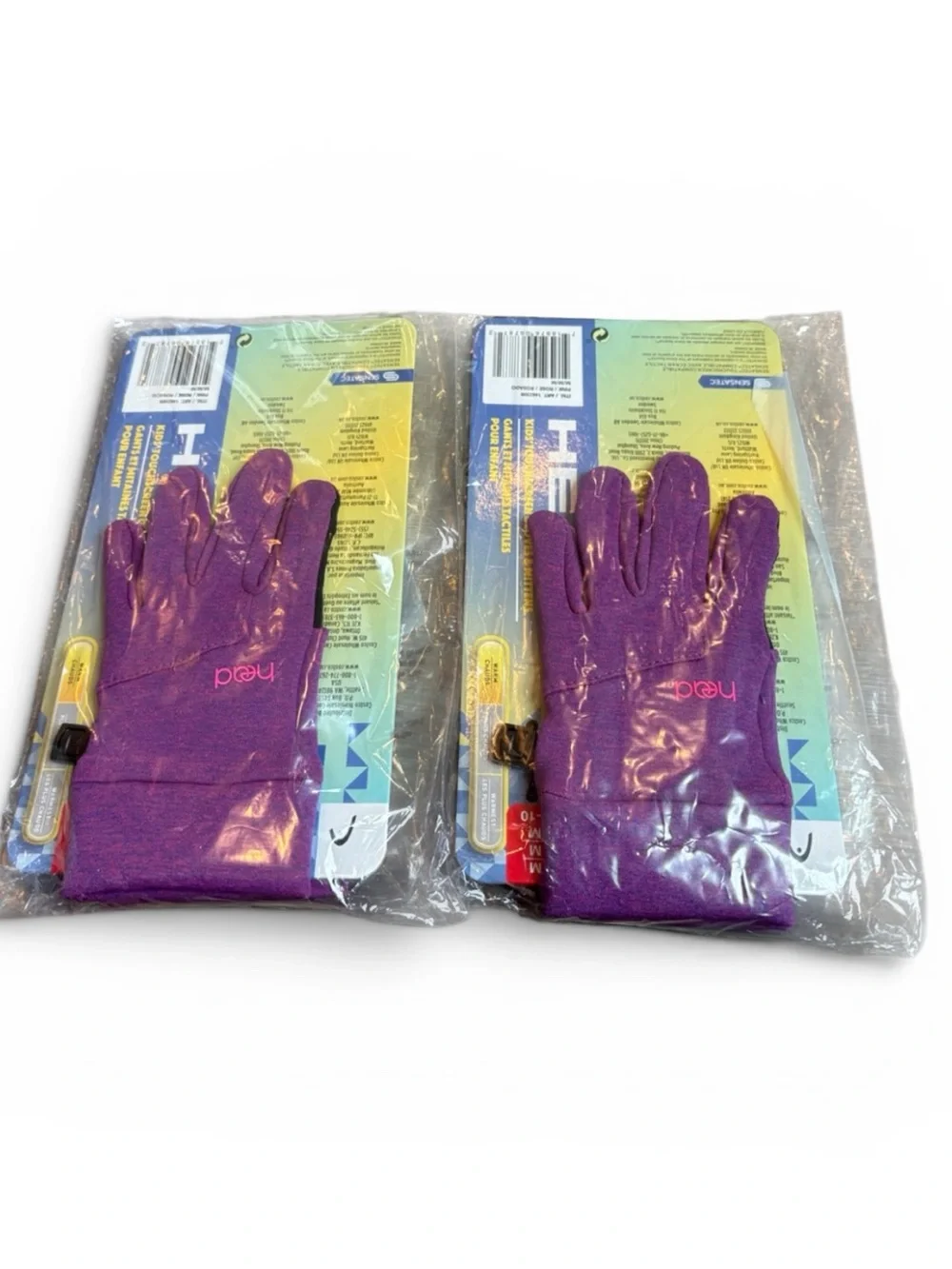 HEAD Kids' Touchscreen Gloves & Mittens Size M (6-10) Purple Violet Lot of 2 NEW